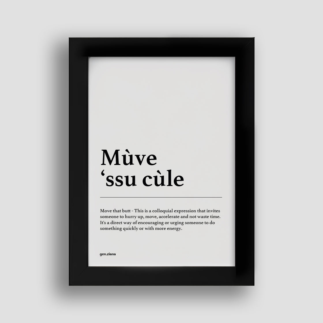 Quadro Mùve 'ssu cùle