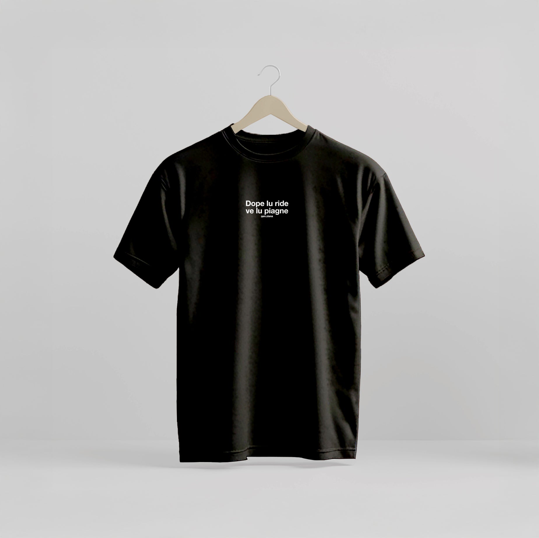 T-shirt Dope lu ride ve lu piagne