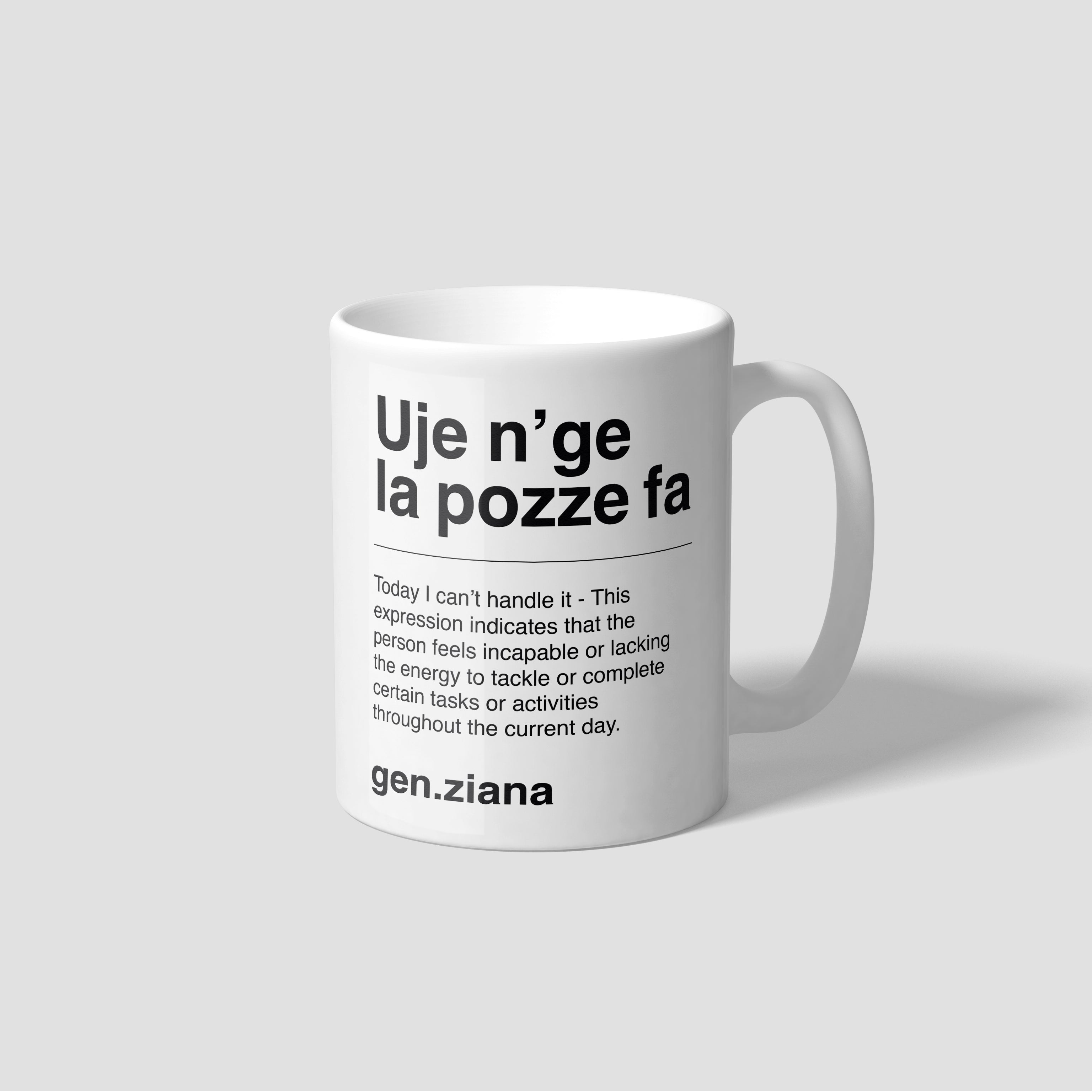 Tazza Uje n'ge la pozze fa